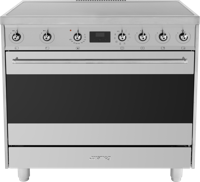 Smeg C9IMX9-1 fornuis Vrijstaand fornuis Zwart, Roestvrijstaal Zone van inductiekookplaat A - thumbnail