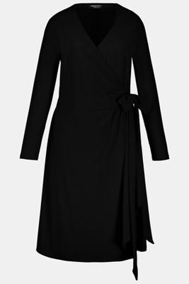 Ulla Popken Wikkeljurk, bindkoord in de taille, lange mouwen - Grote Maten Ulla Popken Wikkeljurk, bindkoord in de taille, lange mouwen - Grote Maten