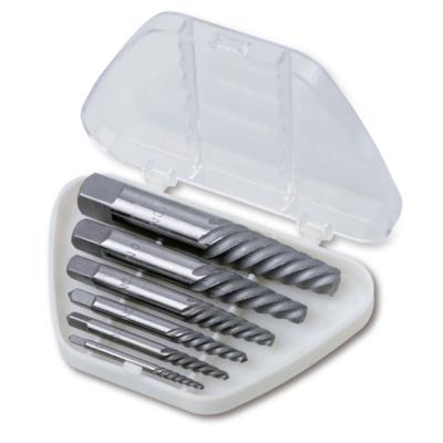 Beta 5-delige set tapeinduithalers vervaardigd uit gehard en geslepen staal (art. 1430/..) in kistje 1430/S5 - 014300105 Beta 5-delige set tapeinduithalers vervaardigd uit gehard en geslepen staal (art. 1430/..) in kistje 1430/S5 - 014300105