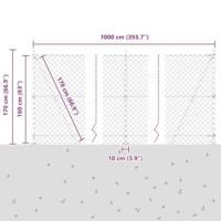 VidaXL Afrasteringspaal groen 10 x 1,6 m (60 x 60 mm gaas) - thumbnail