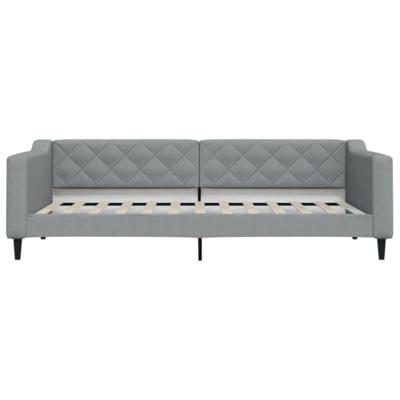 Slaapbank met onderschuifbed en lades 90x200 cm stof lichtgrijs