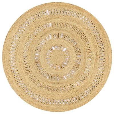 VidaXL Vloerkleed handgemaakt 120 cm gevlochten jute VidaXL Vloerkleed handgemaakt 120 cm gevlochten jute
