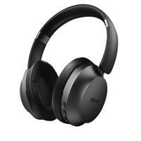 Trust Mobile Eaze Over-Ear Draadloze Bluetooth Koptelefoon, Wireless Headphones, 30 uur Speeltijd, 40mm Drivers, Opvouwbaar, Ingebouwde Microfoon voor Smartphone, PC, Tablet - Zwart - thumbnail