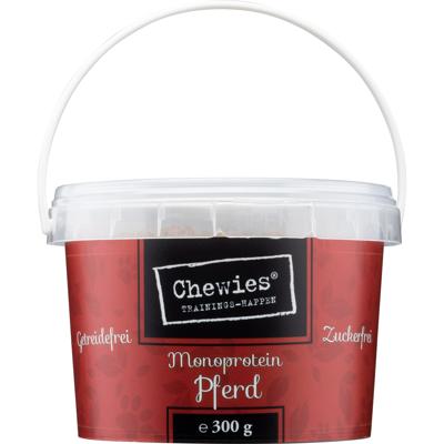 Chewies Trainingshappen paard - monoprotein snack voor honden - 300 g - graanvrij & suikervrij - zachte lekkernijen voor hondentraining - hypoallergeen