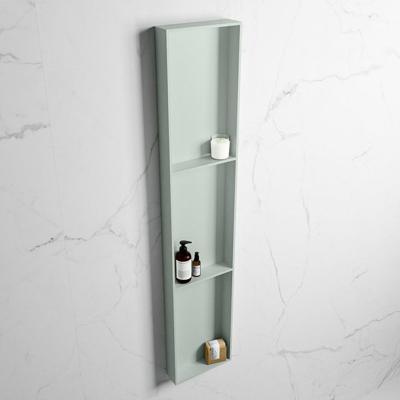 MONDIAZ EASY Nis 149,5x29,5cm in solid surface kleur Greey | Greey. 3 vakken geschikt voor in- of opbouw