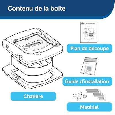 Staywell 400 magnetisch kattenluik Wit - thumbnail