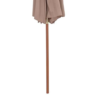 Parasol dubbeldekker met houten paal 270 cm taupe