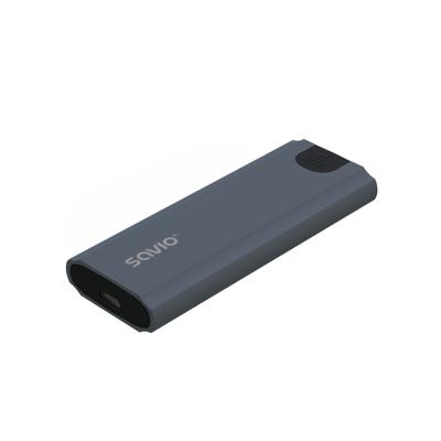 Savio M.2 SSD NVMe externe schijfbehuizing, USB-C 3.1, AK-67, grijs