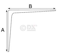 DX bank-/plankdrager wit 150 x 200 mm DX-ES 3202B - thumbnail