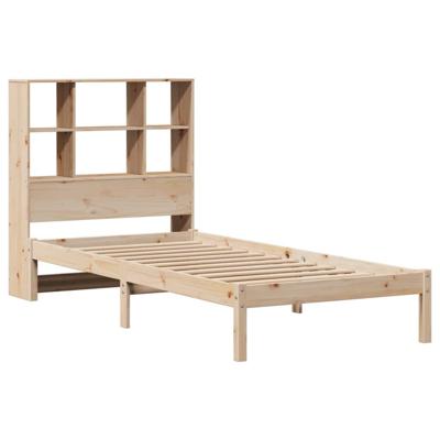 Bed met boekenkast zonder matras massief grenenhout 100x200 cm - thumbnail