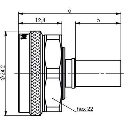 Telegärtner J01440A0010 100025187 F-connector Stekker, recht 50 Ω 1 stuk(s)