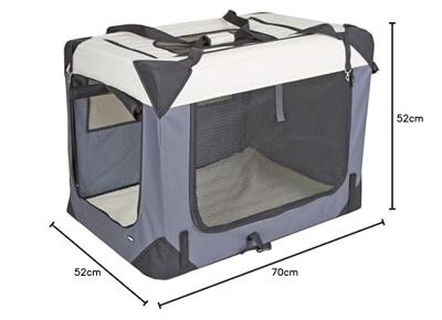 Transportdoos - KERBL - Journey - 70 x 52 x 52 cm - Grijs/Beige