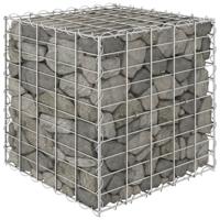 Gabion plantenbak verhoogd kubus 50x50x50 cm staaldraad - thumbnail