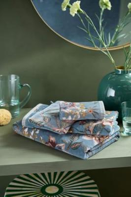 Pip Studio Pip Studio Secret Garden Douchelaken Blauw 70x140 cm