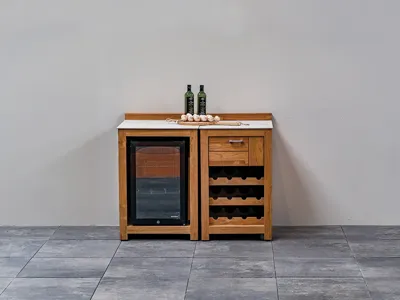 Passion Grills | Buitenkeuken Module Milano | Opstelling 03 | Albastro Cream