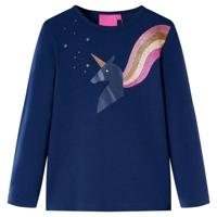 VidaXL Kindershirt met lange mouwen 104 marineblauw - thumbnail