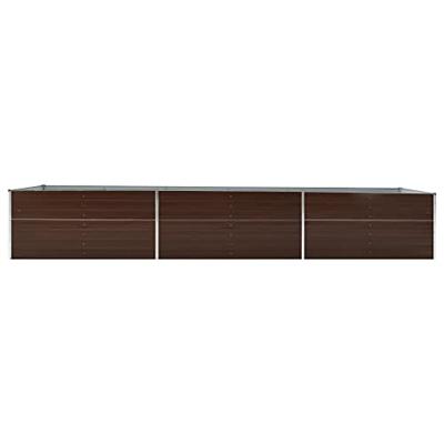 Plantenbak verhoogd 480x80x77 cm gegalvaniseerd staal bruin