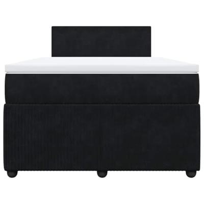 Boxspring met matras fluweel zwart 120x200 cm