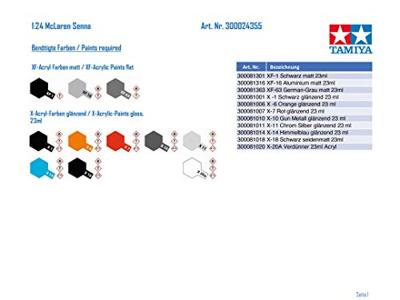 Tamiya 300024355 McLaren Senna Auto (bouwpakket) 1:24