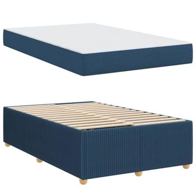Bedframe met matras met matras Blauw 120 x 190 cm Stof