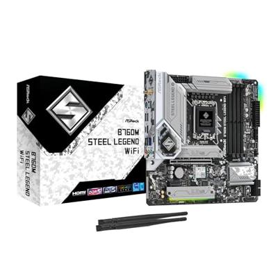 Asrock B760M Steel Legend WiFi Intel B760 LGA 1700 micro ATX - thumbnail