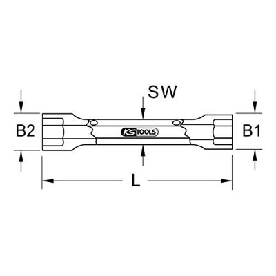 KS Tools 9638393 9638393 Steeksleutels 7 - 8 mm