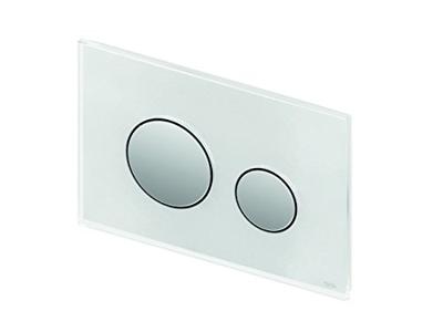 Tece TeceLoop duwplaat groen glas knoppen chroom blinkend 9.240.653 Tece TeceLoop duwplaat groen glas knoppen chroom blinkend 9.240.653