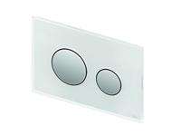 Tece TeceLoop duwplaat groen glas knoppen chroom blinkend 9.240.653 - thumbnail