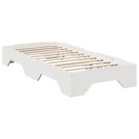 Bedframe zonder matras stapelbaar 90x190 cm massief hout wit - thumbnail