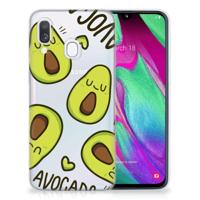 Samsung Galaxy A40 Telefoonhoesje met Naam Avocado Singing - thumbnail