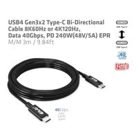 Club3D USB4 Gen 3x2 40Gbps 240W USB Type-C 3m - thumbnail