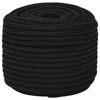 Werktouw 12 mm 100 m polyester zwart - thumbnail