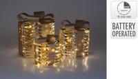 Kerstdecoratie Cadeau LED Goud 30cm - thumbnail