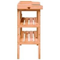 Plantentafel met schappen 78x38x82,5 cm vurenhout bruin - thumbnail