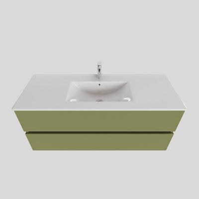 Badkamermeubel BWS Helsinki 120x46 cm Keramiek Midden Mat Groen 2 Laden (1 kraangat) Badkamermeubel BWS Helsinki 120x46 cm Keramiek Midden Mat Groen 2 Laden (1 kraangat)