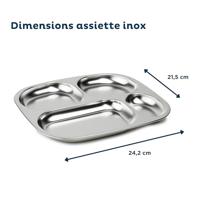 Gecompartimenteerde lade - THERMOBABY - 4 compartimenten - BPA-vrij - Roestvrij staal - thumbnail