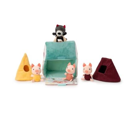 Huis van de wolf en de 3 biggetjes LILLIPUTIENS meerkleurig