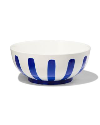 HEMA Schaaltje Ø15cm Tafelgenoten new bone wit met blauw (felblauw)