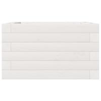 VidaXL Plantenbak 40x40x23 cm massief grenenhout wit - thumbnail