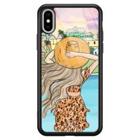 iPhone XS Max glazen hardcase - Sunset girl - thumbnail