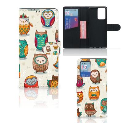 Xiaomi Redmi Note 10 Pro | Telefoonhoesje | Met pasjeshouder | Vrolijke Uilen