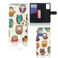 Xiaomi Redmi Note 10 Pro | Telefoonhoesje | Met pasjeshouder | Vrolijke Uilen - thumbnail