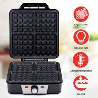 Alpina wafelijzer brusselse wafels antiaanbaklaag 4 wafels 1200w - thumbnail