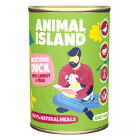 ANIMAL ISLAND Eend met gierst en wortelen - nat hondenvoer - 400 g - thumbnail