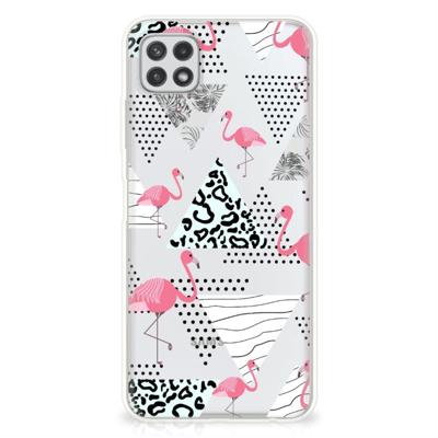 Samsung Galaxy A22 5G | TPU Hoesje | Flamingo Triangle Samsung Galaxy A22 5G | TPU Hoesje | Flamingo Triangle