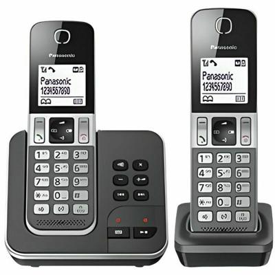 Draadloze telefoon Panasonic KX-TGD322 Wit Zwart Zwart/Gris - thumbnail