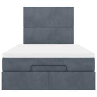 Ottoman bed met matrassen en LED's 120x190cm fluweel - thumbnail