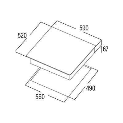Vitro-keramische Kookplaat Cata TD6003BK 60 cm 59 cm