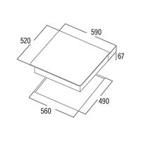 Vitro-keramische Kookplaat Cata TD6003BK 60 cm 59 cm - thumbnail