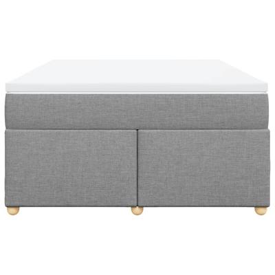 Boxspring met matras stof lichtgrijs 140x200 cm - thumbnail